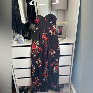Black floral Jumpsuit